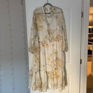 Summer dress with flower pattern